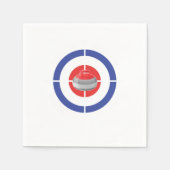 Curling Target Ice Chess Boules Shuffleboard Gift Servet (Voorkant)