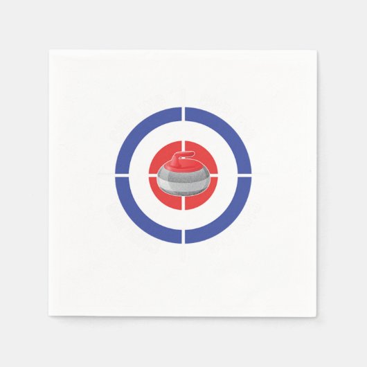 Curling Target Ice Chess Boules Shuffleboard Gift Servet (Voorkant)