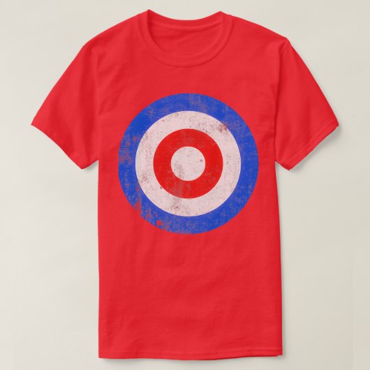 Curling Target Wintersport kijk T-shirt (Design voorkant)