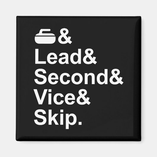 Curling Team Magnet (Voorkant)