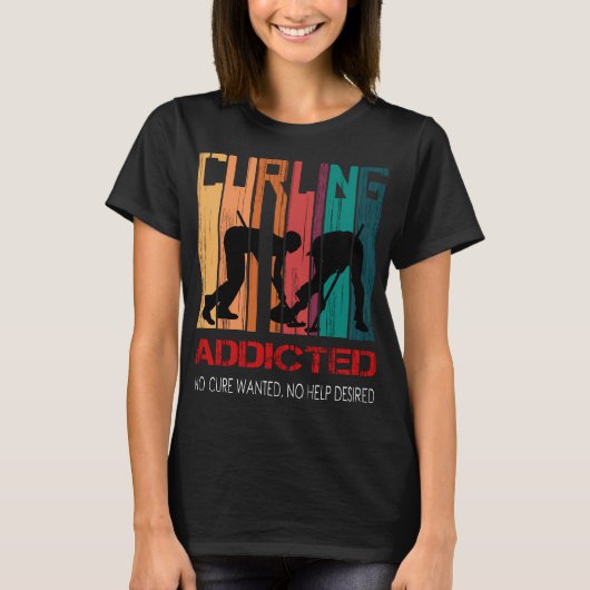 Curling Team Sports Curling Stone Rock Curler T-shirt (Voorkant)