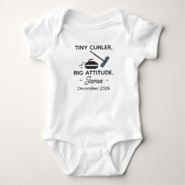 Curling Tiny Curler Big Attitude - Curling Player Romper