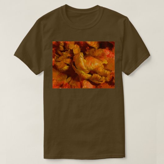 Curling Tulip Abstract T-shirt (Design voorkant)