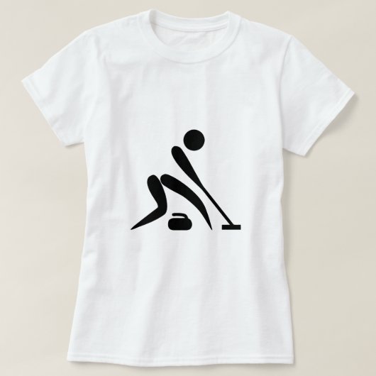 Curling - Universeel symbool van de Olympische wer T-shirt (Design voorkant)