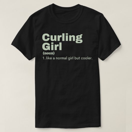 Curling van meisje 2 t-shirt (Design voorkant)