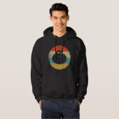 Curling - Vintage Retro Curling Steen Hoodie (Voorkant volledig)