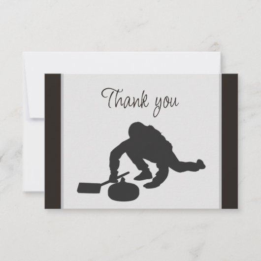 Curling Vrijwillige Helper Bedankt (Voorkant)