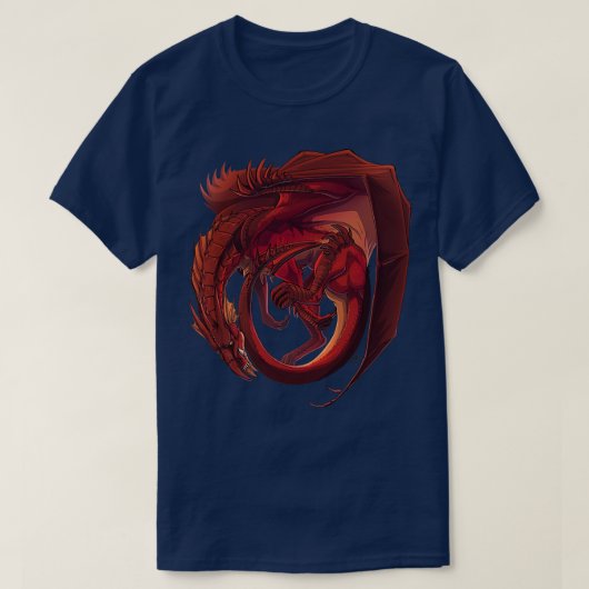 Curling Welsh dragon T-shirt (Design voorkant)