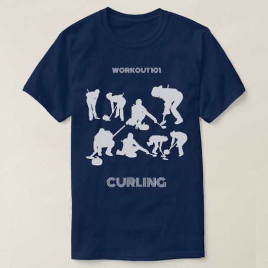 Curling-werkout T-shirt (Design voorkant)