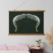 Curling White Wildflower Abstract Hangend Wandkleed (Slaapkamer)