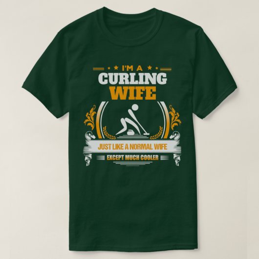 Curling Wife kerstcadeau of Birthday Cadeau T-shirt (Design voorkant)