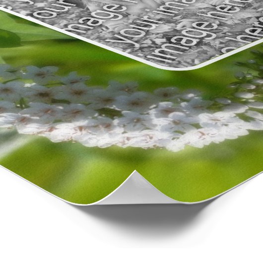 Curling Wildflower Lijst Creëer Je eigen foto Poster (Hoek)