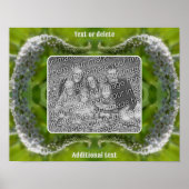 Curling Wildflower Lijst Creëer Je eigen foto Poster (Voorkant)