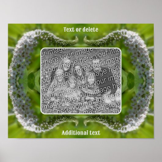 Curling Wildflower Lijst Creëer Je eigen foto Poster (Voorkant)