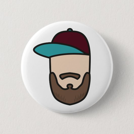 Curlingseb-knop wit ronde button 5,7 cm (Voorkant)