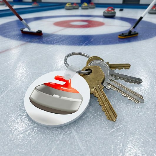 Curlingsteen Sleutelhanger