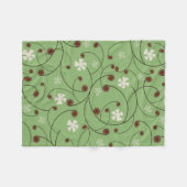 Curls en abstracte bloemen. fleece deken (Voorkant (Horizontaal))
