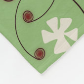 Curls en abstracte bloemen. fleece deken (Hoek)