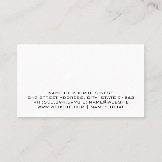 Curls- en golfpatroon visitekaartje (Achterkant)