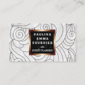 Curls- en golfpatroon visitekaartje (Voorkant)