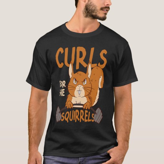 Curls For The Squirrels Small Animal Squirrel T-shirt (Voorkant)