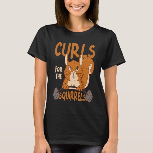 Curls For The Squirrels Small Animal Squirrel T-shirt (Voorkant)