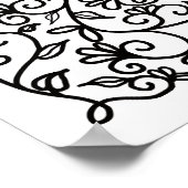 Curls 'n Swirls Bloemenwijnstokken Kleuren me Poster (Hoek)