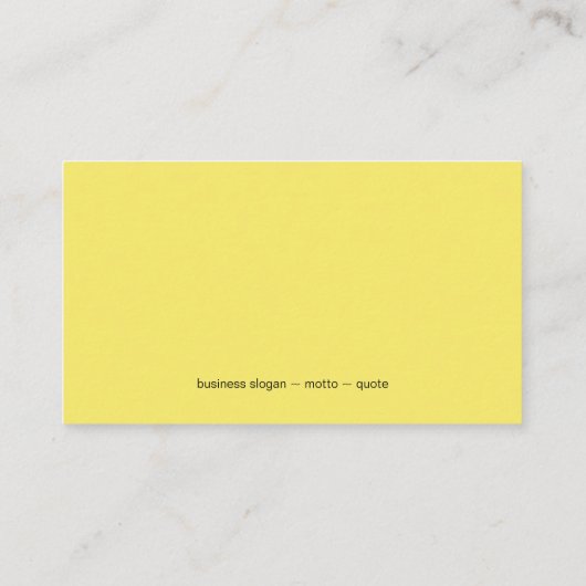 Curls over geel werk visitekaartje (Achterkant)