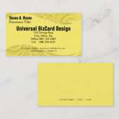 Curls over geel werk visitekaartje (Voorkant / Achterkant)