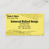 Curls over geel werk visitekaartje (Voorkant)
