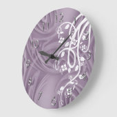 Curls over Paars met Filigree & Floral Grote Klok (Hoek)