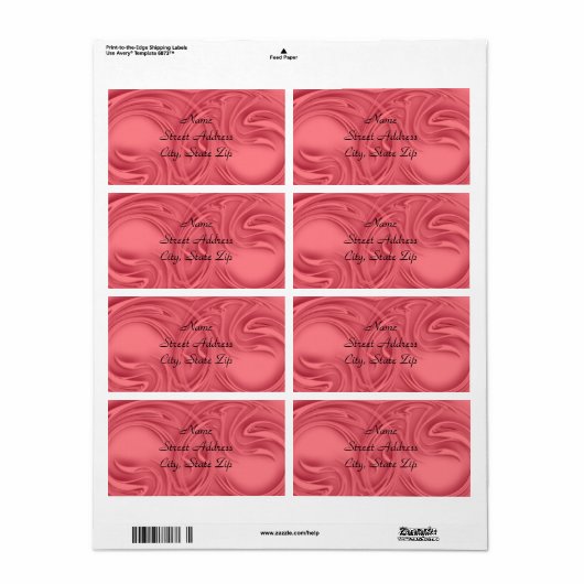 Curls over rood etiket (Full Sheet)