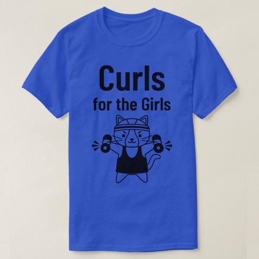 Curls voor de kattenkeuken voor meisjes t-shirt (Design voorkant)