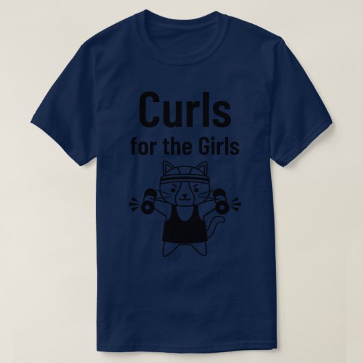 Curls voor de kattenkeuken voor meisjes t-shirt (Design voorkant)