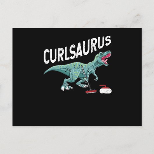 Curlsaurus Curling Saurus Dinosaur Curling Iron Briefkaart (Voorkant)