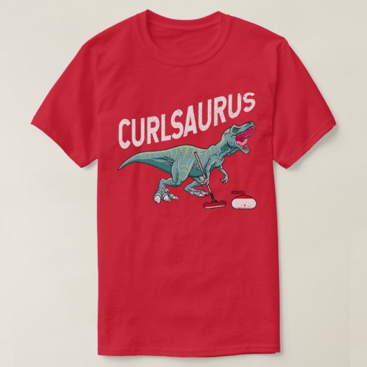 Curlsaurus Curling Saurus Dinosaur T-shirt (Design voorkant)