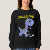 Curlsaurus  Dinosaur  Curling Sport Costume Trui (Voorkant)