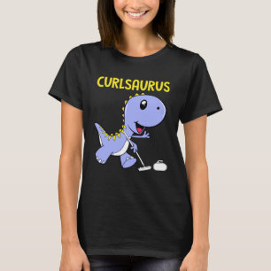 Curlsaurus Dinosaur Curling Sport Kostuum T-shirt