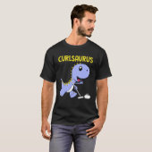 Curlsaurus Dinosaur Curling Sport Kostuum T-shirt (Voorkant volledig)