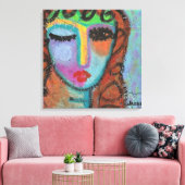 Curly Bangs Abstract Acrylverf op OSB Canvas Afdruk (Insitu (Woonkamer))