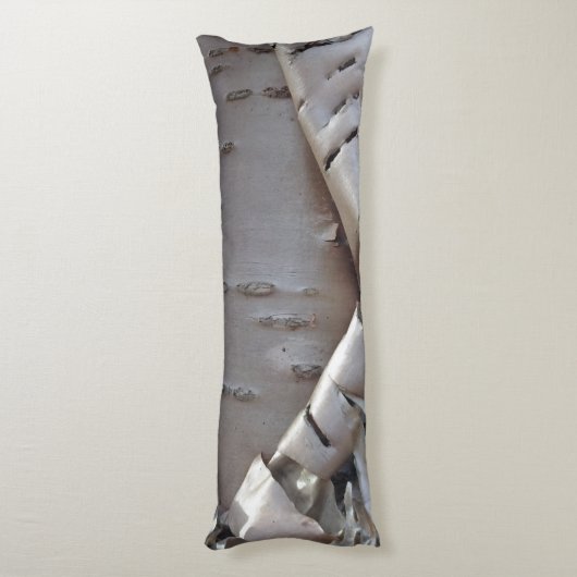 Curly Birch Bark Tree Rustic Body Pillow Lichaamskussen (Achterkant (Verticaal))