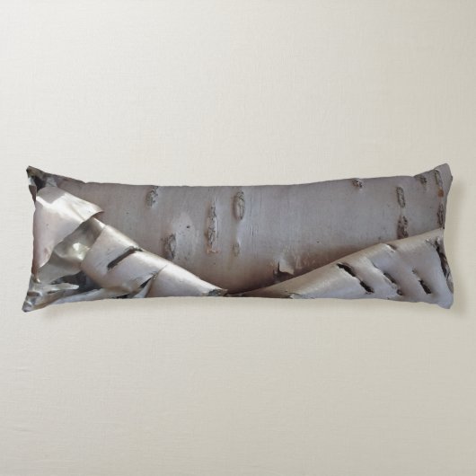 Curly Birch Bark Tree Rustic Body Pillow Lichaamskussen (Voorkant)