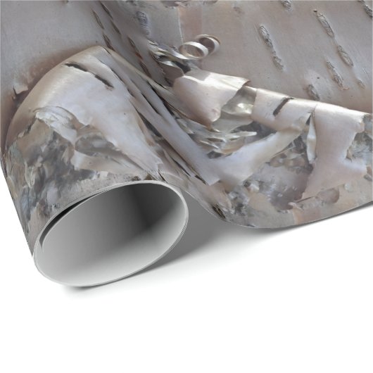 Curly Birch Bark Tree Rustic Cadeaupapier (Rol Hoek)