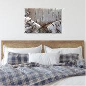 Curly Birch Bark Tree Rustic Canvas Afdruk (Insitu (Slaapkamer))