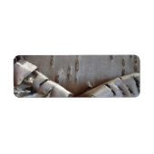 Curly Birch Bark Tree Rustic Etiket (Voorkant)