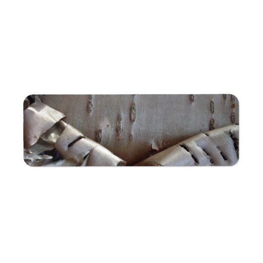 Curly Birch Bark Tree Rustic Etiket (Voorkant)