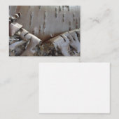 Curly Birch Bark Tree Rustic Flat Note Card Notitiekaartje (Voorkant / Achterkant)