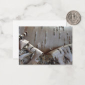 Curly Birch Bark Tree Rustic Flat Note Card Notitiekaartje (Voorkant / Achterkant in situ)