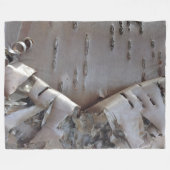 Curly Birch Bark Tree Rustic Fleece Deken (Voorkant (Horizontaal))