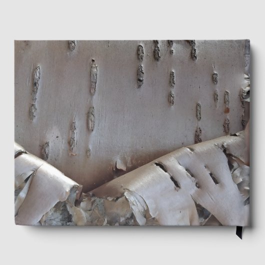 Curly Birch Bark Tree Rustic Guest Book Gastenboek (Achterkant)